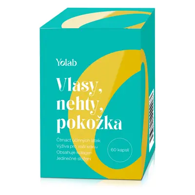 Yolab Vlasy, nehty, pokožka, 60 kapslí