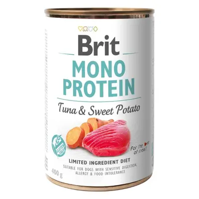 Brit Mono Proteinová konzerva pro psy 100% tuňák a sladké brambory, 400 g