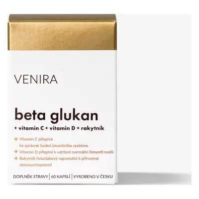 VENIRA beta glukan s vitamínem C, vitamínem D a rakytníkem, 60 kapslí