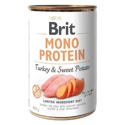 Brit Mono Proteinová konzerva pro psy 100% krůtí a sladké brambory, 400 g