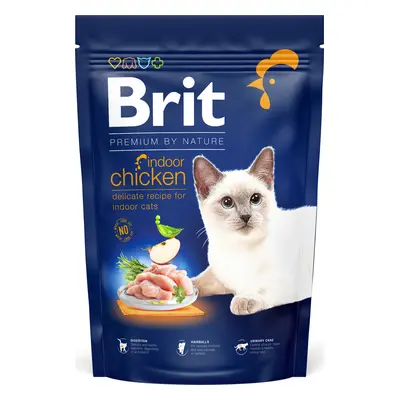 Brit Premium by Nature Cat krmivo pro uvnitř žijící kočky s kuřetem, 1,5 kg