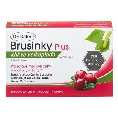 Dr. Böhm Brusinky Plus, Klikva velkoplodá 67 mg PAC, 10 sáčků