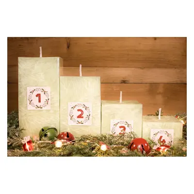 Vánoční balení - AROMKA - Adventní set 4 hranolů, průměr 6,2 cm - Sen o Vánocích