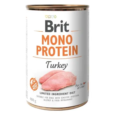 Brit Mono Proteinová konzerva pro psy 100% krůtí, 400 g