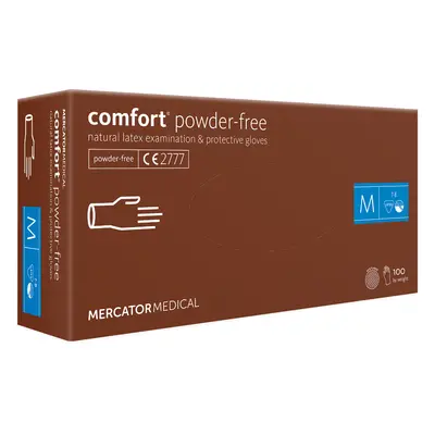 Mercator Medical Latexové rukavice Mercator Comfort powder-free, nepudr., 100 ks Velikost: M