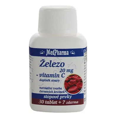 MedPharma Železo 20 mg + vitamin C, 37 tablet