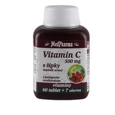 MedPharma Vitamin C 500 mg s šípky, prodloužený účinek - 67 tablet