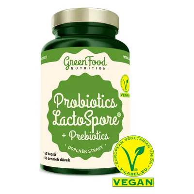 GreenFood Nutrition Probiotika LactoSpore® + Prebiotics 60 kapslí