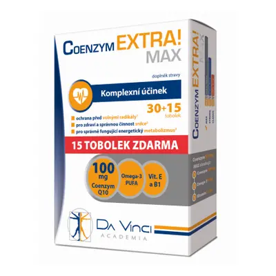 Da Vinci Academia Coenzym EXTRA! Max 100mg, 30+15 tobolek zdarma