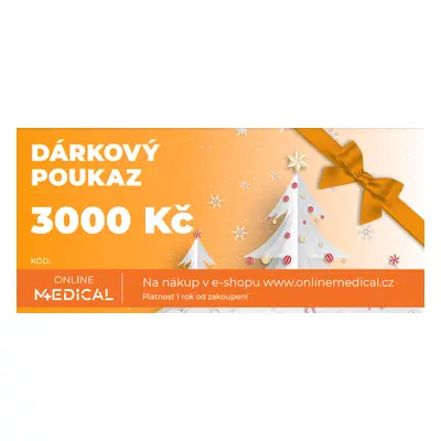 Vánoční dárkový poukaz OnlineMedical - 3000 Kč