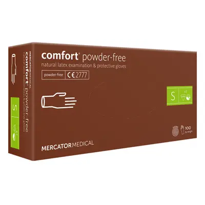 Mercator Medical Latexové rukavice Mercator Comfort powder-free, nepudr., 100 ks Velikost: S