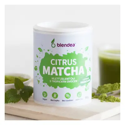 Blendea jemně mletý zelený čaj s tropickým ovocem CITRUS MATCHA, 90 g (30 porcí)