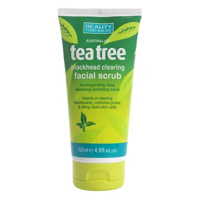 BEAUTY FORMULAS TEA TREE Pleťový scrub na černé tečky, 150 ml