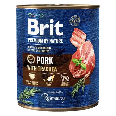 Brit Premium by Nature konzerva paté pro psy bez obilovin vepřové s tracheou, 800 g