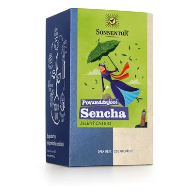 Sonnentor Povznášející Sencha bio, zelený čaj, 21,6 g, porc. dvoukomorový