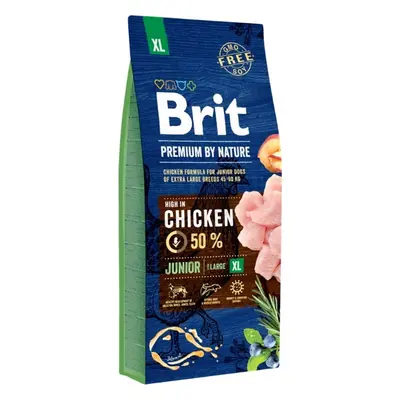 Brit Premium by Nature krmivo pro mladé psy s kuřetem, 15 kg