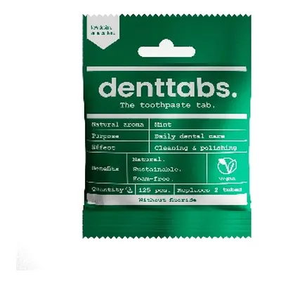 DENTTABS přírodní zubní pasta v tabletách bez fluoridu 125 ks