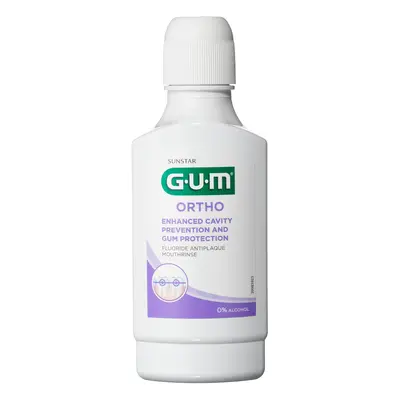 GUM Sunstar GUM Ortho ústní voda (výplach) pro zuby s rovnátky CPC 0,05 %, 300 ml