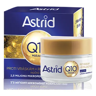 ASTRID Q10 MIRACLE Noční krém proti vráskám, 50 ml