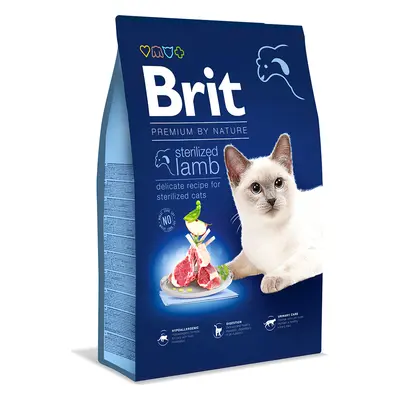 Brit Premium by Nature Cat krmivo pro kastrované kočky s jehněčím, 8 kg