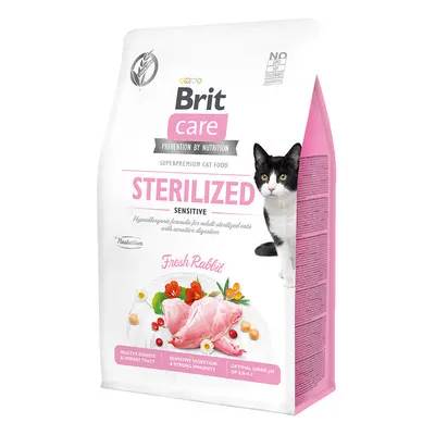 Brit Care Cat krmivo bez obilovin pro kastrované citlivé kočky s králíkem, 400 g