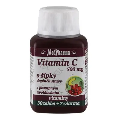 MedPharma Vitamin C 500 mg s šípky, prodloužený účinek - 37 tablet