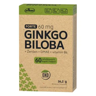 Vitar Ginkgo Biloba EKO, 60 kapslí