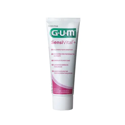 GUM Sunstar GUM SensiVital+ zubní gel pro citlivé zuby s CPC 0,05 %, 75 ml