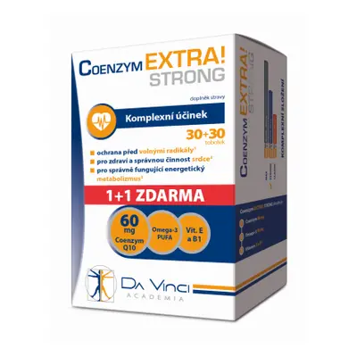 Da Vinci Academia Coenzym EXTRA! Strong 60mg, 30+30 tobolek zdarma