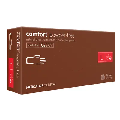 Mercator Medical Latexové rukavice Mercator Comfort powder-free, nepudr., 100 ks Velikost: L