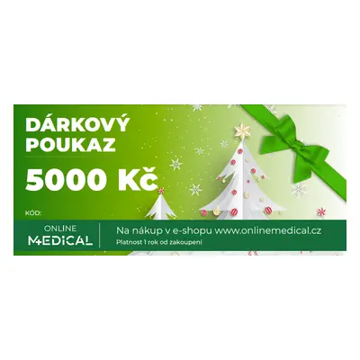 Vánoční dárkový poukaz OnlineMedical - 5000 Kč