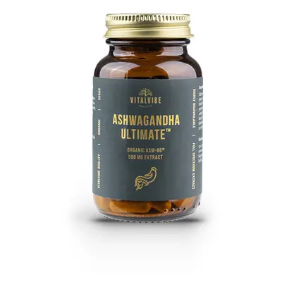 Vitalvibe Ashwagandha Ultimate™ BIO KSM-66® 500 mg extrakt, 60 kapslí