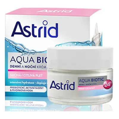 ASTRID AQUA BIOTIC Denní a noční krém pro suchou a citlivou pleť, 50ml