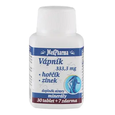 MedPharma Vápník 333,3 mg + hořčík + zinek - 37 tablet