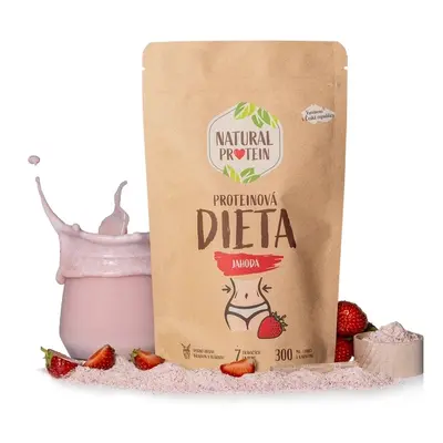 Natural Protein Proteinová dieta - jahoda, Natural Protein, 350g