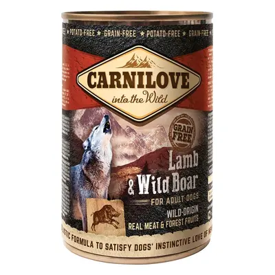 Carnilove Wild konzerva pro dospělé psy bez obilovin jehně a králík, 400 g