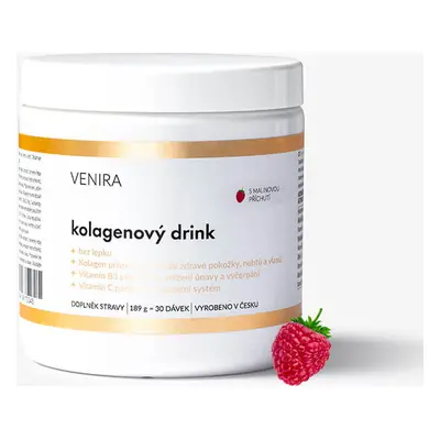 VENIRA kolagenový drink pro vlasy, nehty a pleť - malina, 189 g