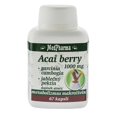 MedPharma Acai berry 1000 mg + garcinia cambogia + jabl. pektin, 67 kapslí