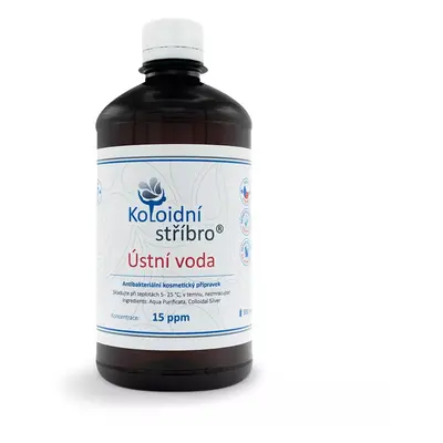 Koloidní stříbro s.r.o. Koloidní stříbro Ústní voda 15ppm Objem: 500ml PLAST