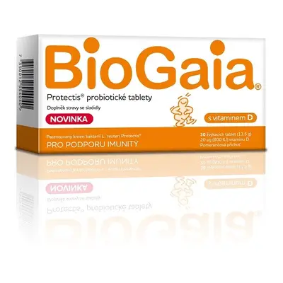 BioGaia Protectis s vitaminem D, 30 žvýkacích tablet