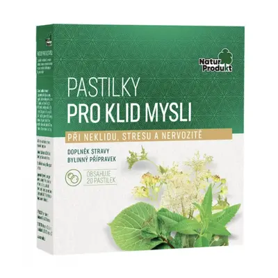 Naturprodukt Bylinné pastilky pro klid, 20 ks