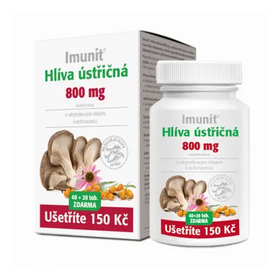 IMUNIT Hlíva ústřičná 800 mg s rakytníkem a echinaceou, 40+20 tobolek