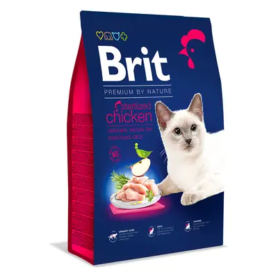 Brit Premium by Nature Cat krmivo pro pastrované kočky s kuřetem, 8 kg