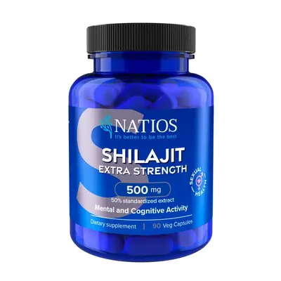 Natios Shilajit Extract 500 mg, 90 kapslí