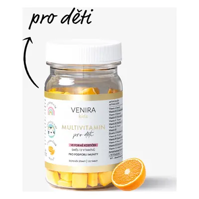 VENIRA multivitamin pro děti - pomeranč, 120 kostiček