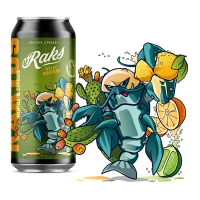 Raks Limonáda Kaktus Citrus Nopal, 6 ks