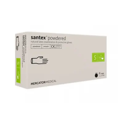 Mercator Medical Latexové rukavice Mercator SANTEX pudrované (smooth), 100 ks Velikost: S