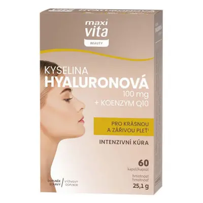 Maxi Vita Beauty Kyselina Hyaluronová 100 mg + Koenzym Q10, 60 kapslí