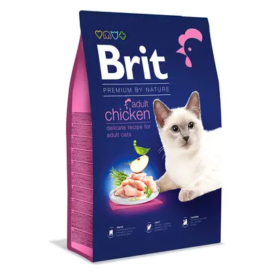 Brit Premium by Nature Cat krmivo pro dospělé kočky s kuřetem, 8 kg