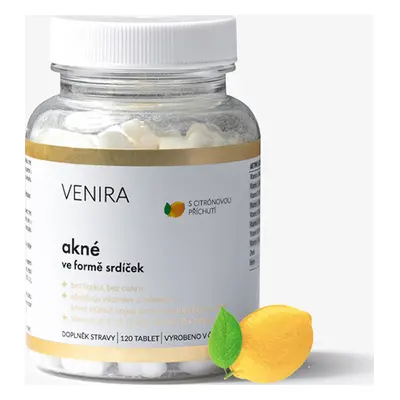 VENIRA srdíčka proti akné, citron, 120 srdíček